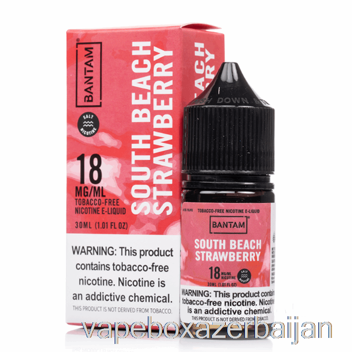 Vape Box Azerbaijan South Beach Strawberry SALTS - Bantam Vape - 30mL 48mg